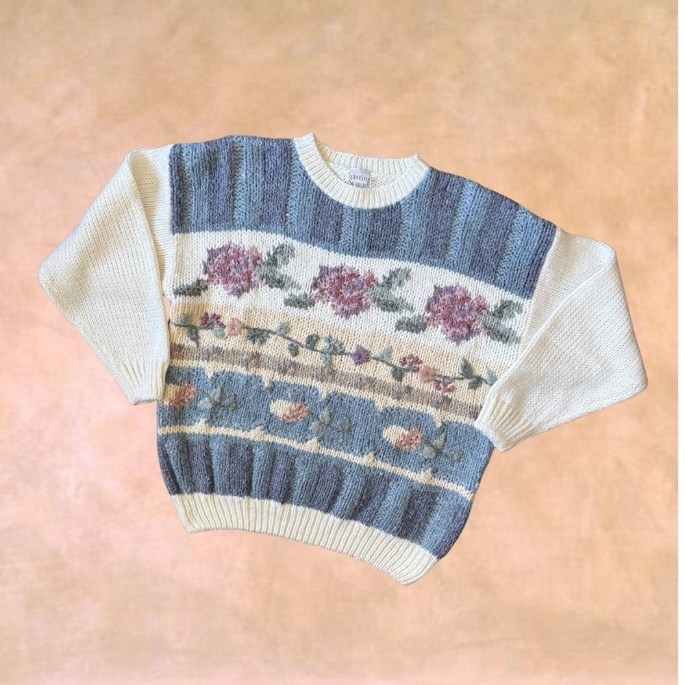 Vintage 80’s Hastings & Smith Floral Grandma Sweater